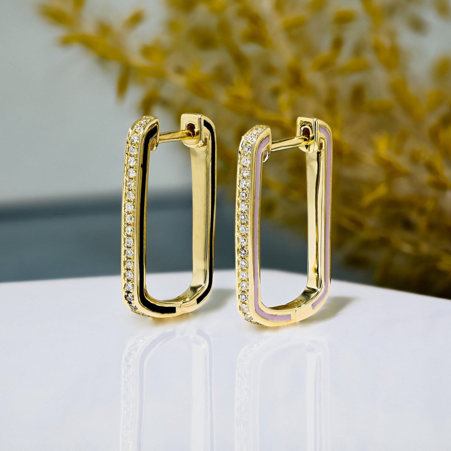 0.15 TCW Round Moissanite Diamond Hoop Earrings - farrellouise