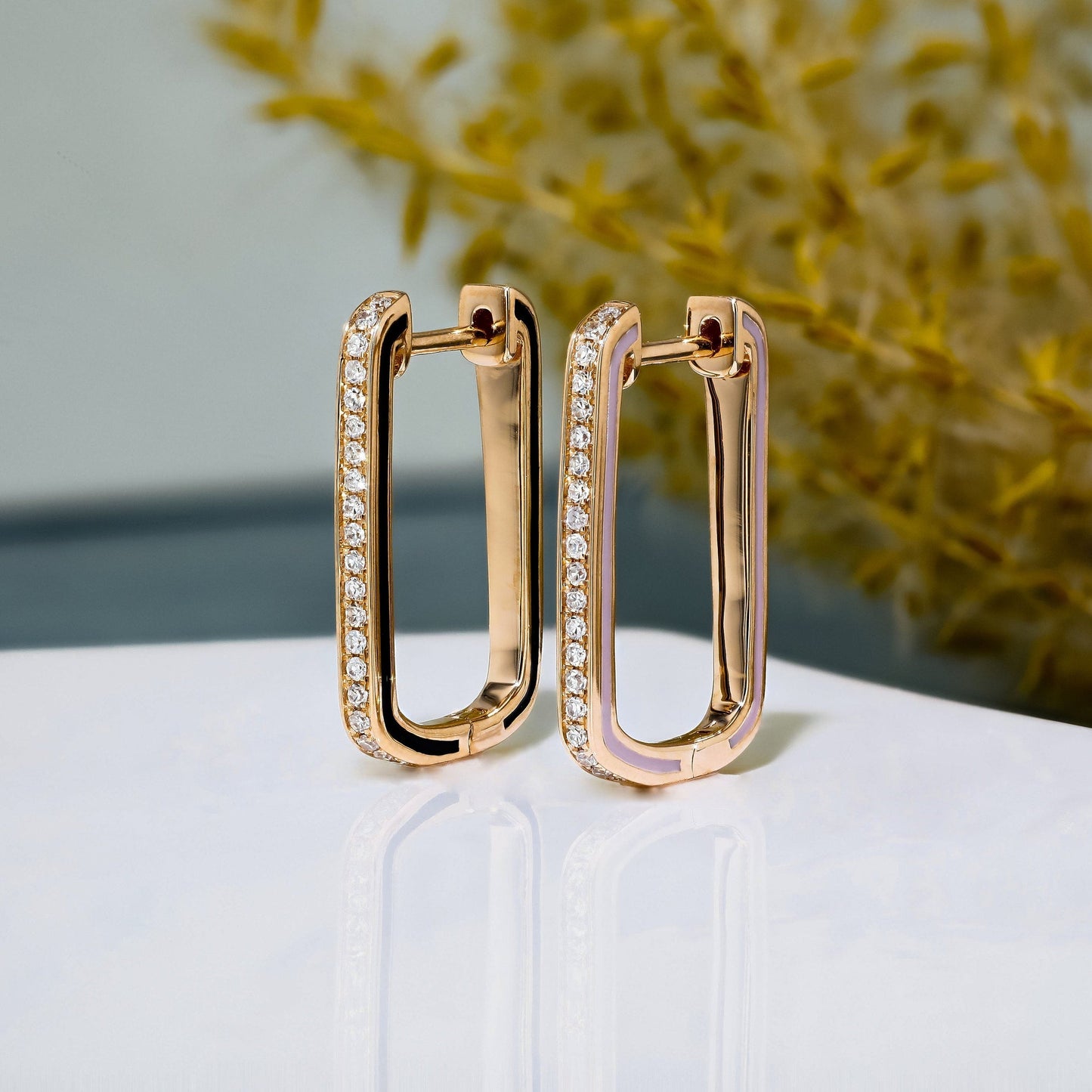 0.15 TCW Round Moissanite Diamond Hoop Earrings - farrellouise