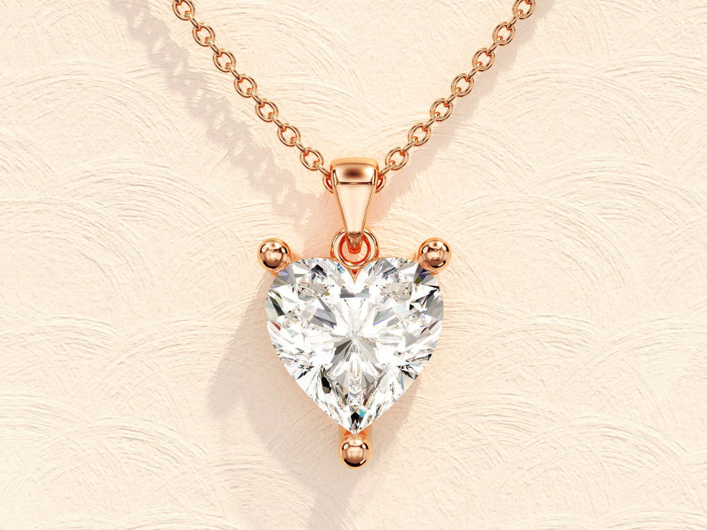 1.0 CT Heart Moissanite Diamond Solitaire Necklace - farrellouise