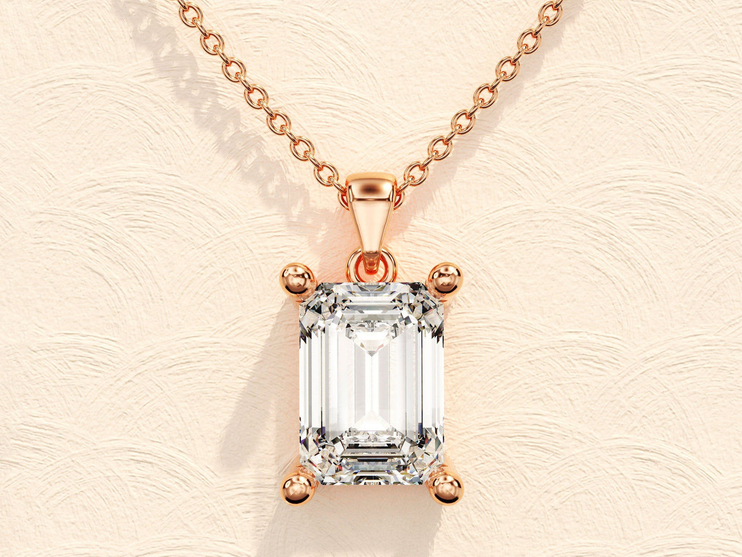 1.0 CT Emerald Moissanite Diamond Solitaire Necklace - farrellouise