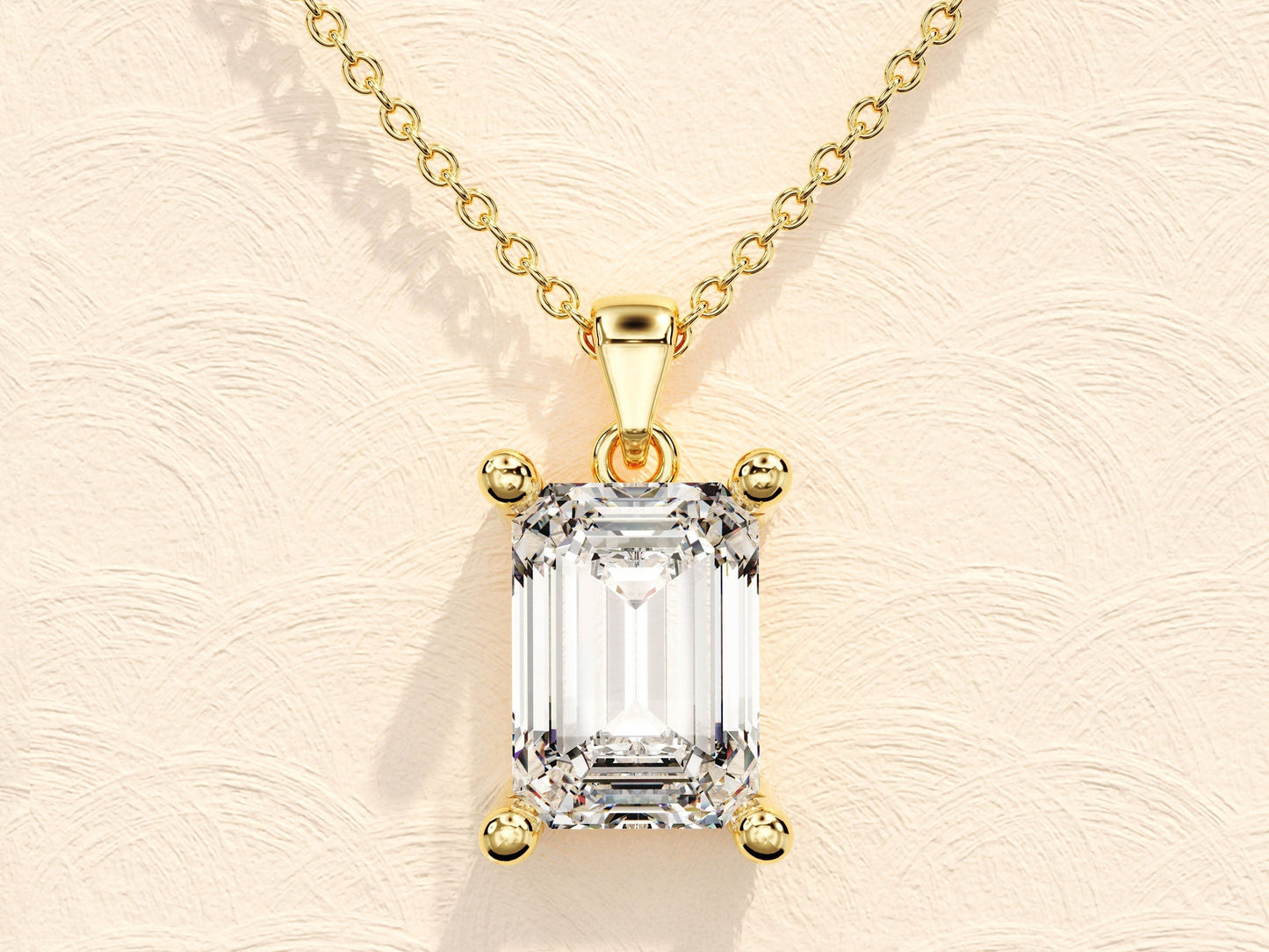 1.0 CT Emerald Moissanite Diamond Solitaire Necklace - farrellouise