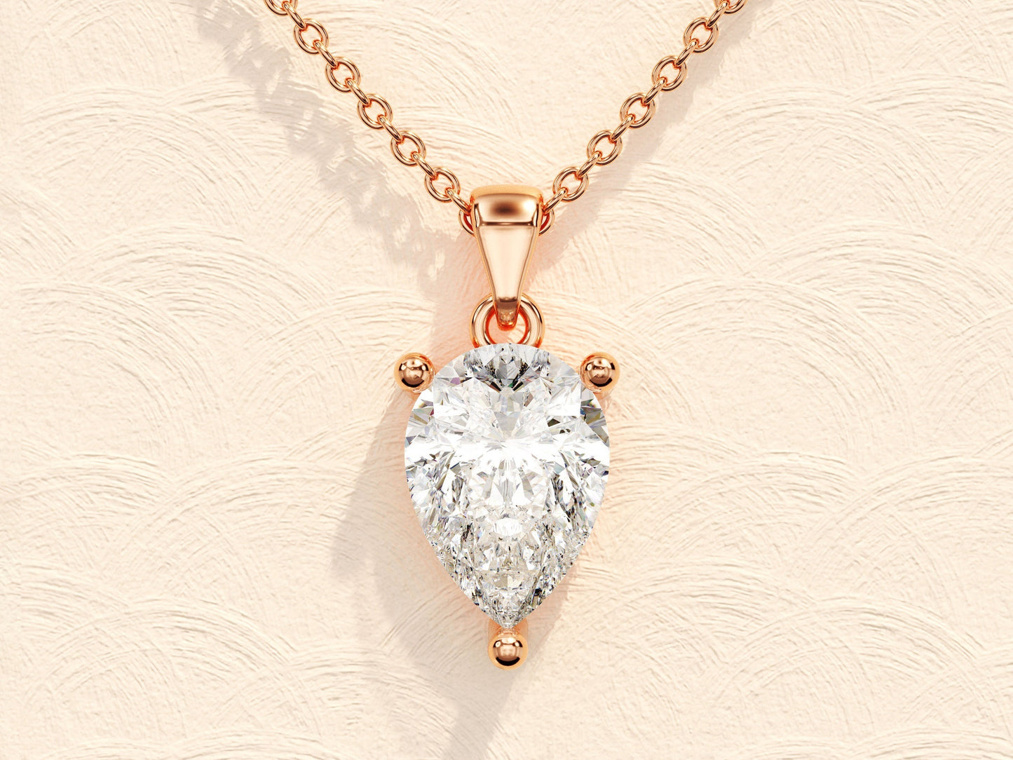 1.0 CT Pear Moissanite Diamond Solitaire Necklace - farrellouise