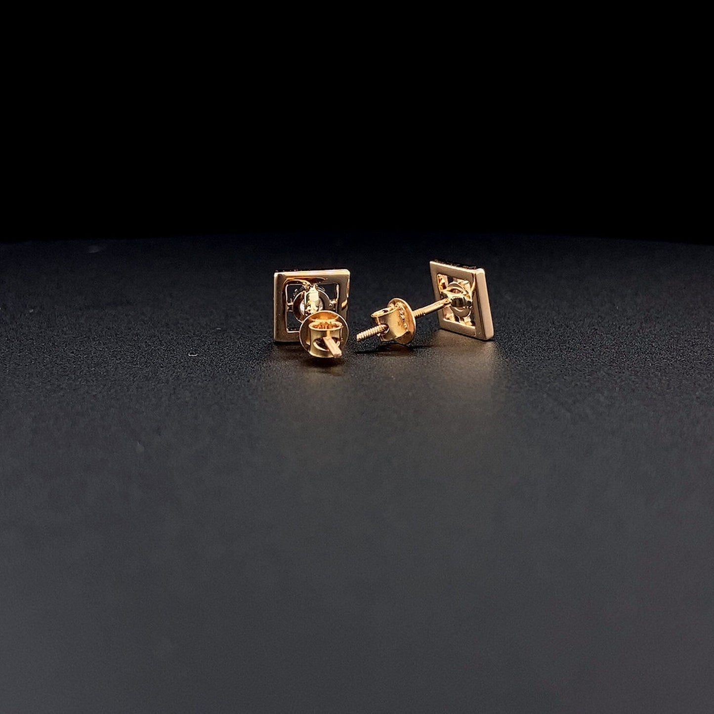 0.40 TCW Round Moissanite Diamond Bezel Stud Earrings - farrellouise