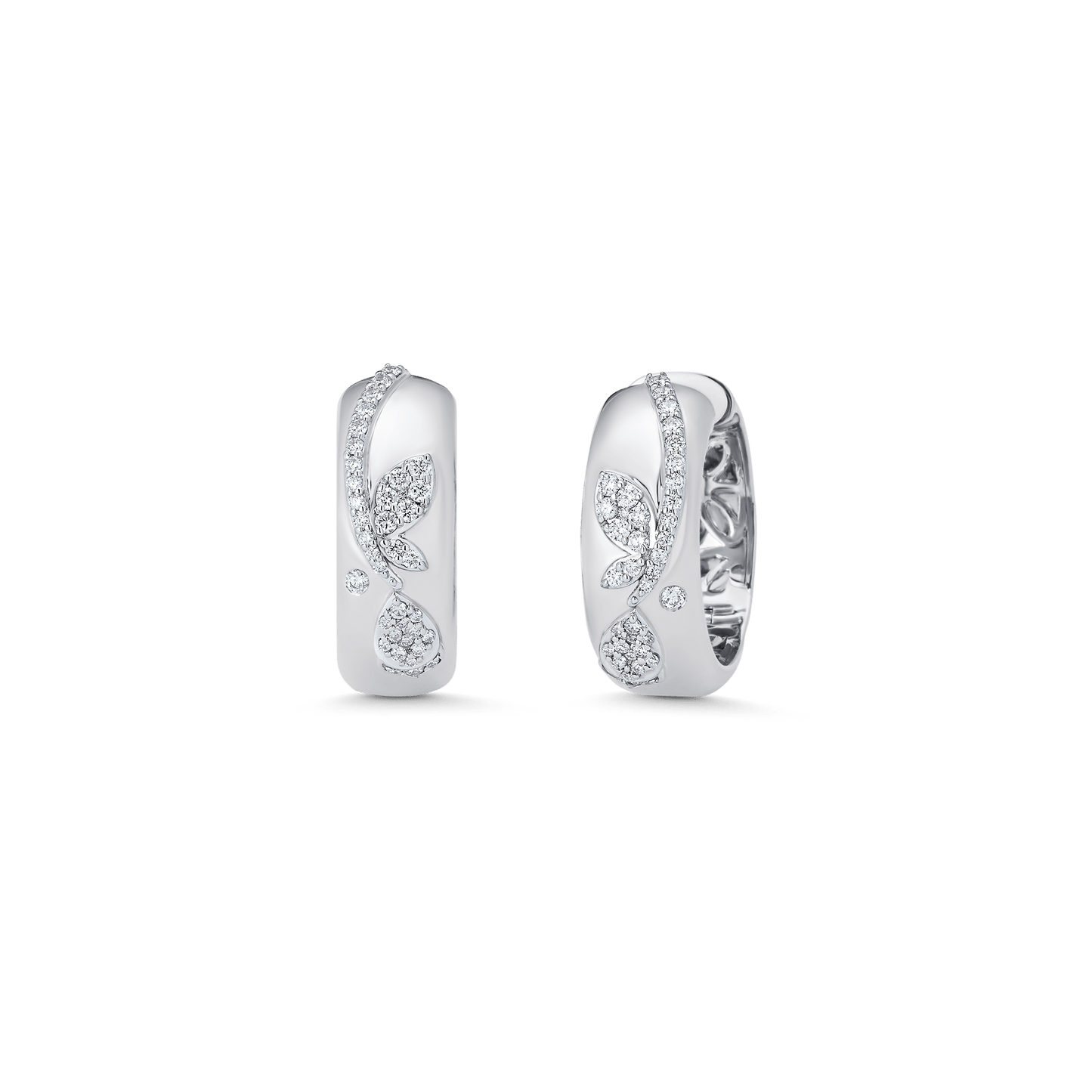 0.53 TCW Round Moissanite Diamond Petite Hoop Earrings - farrellouise