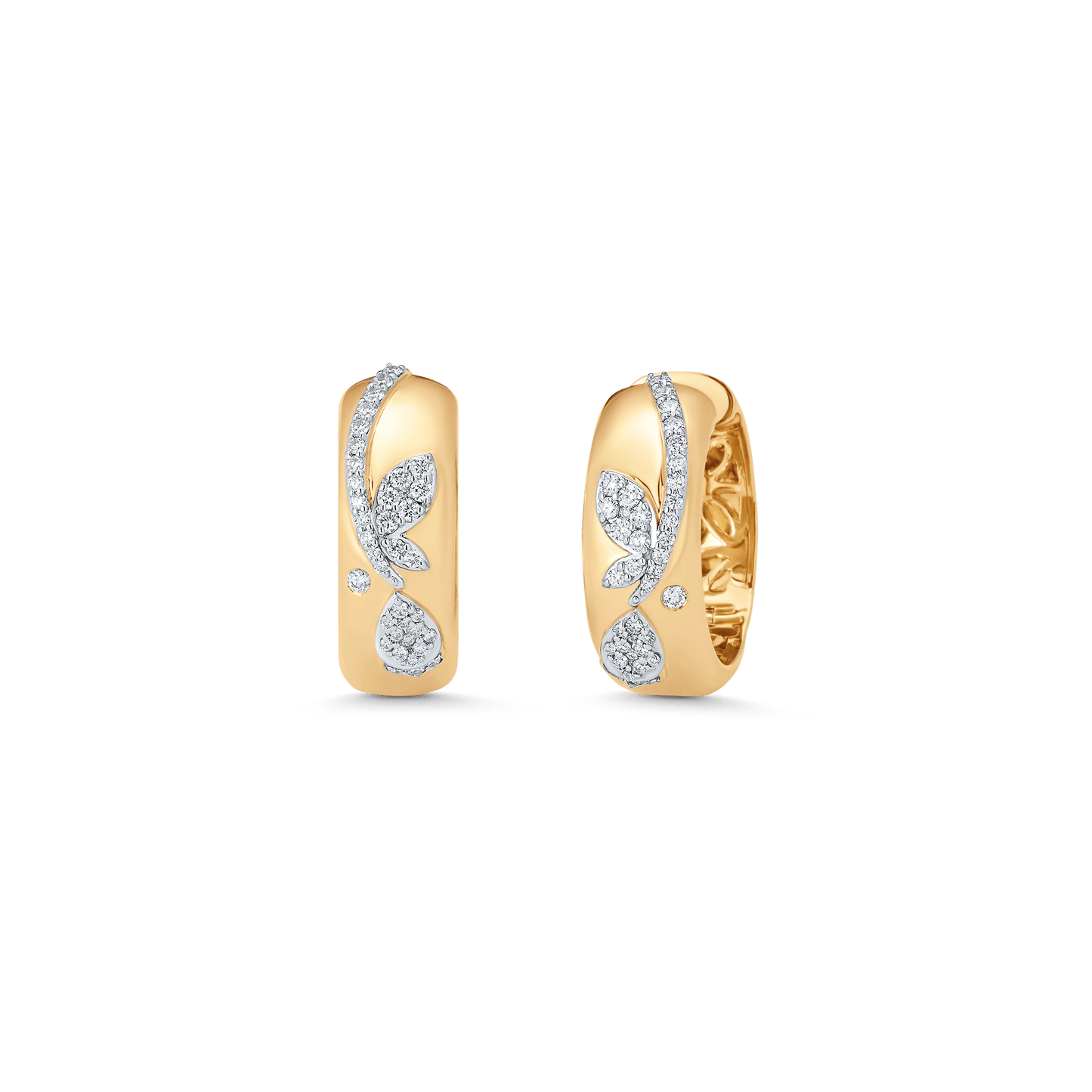 0.53 TCW Round Moissanite Diamond Petite Hoop Earrings - farrellouise