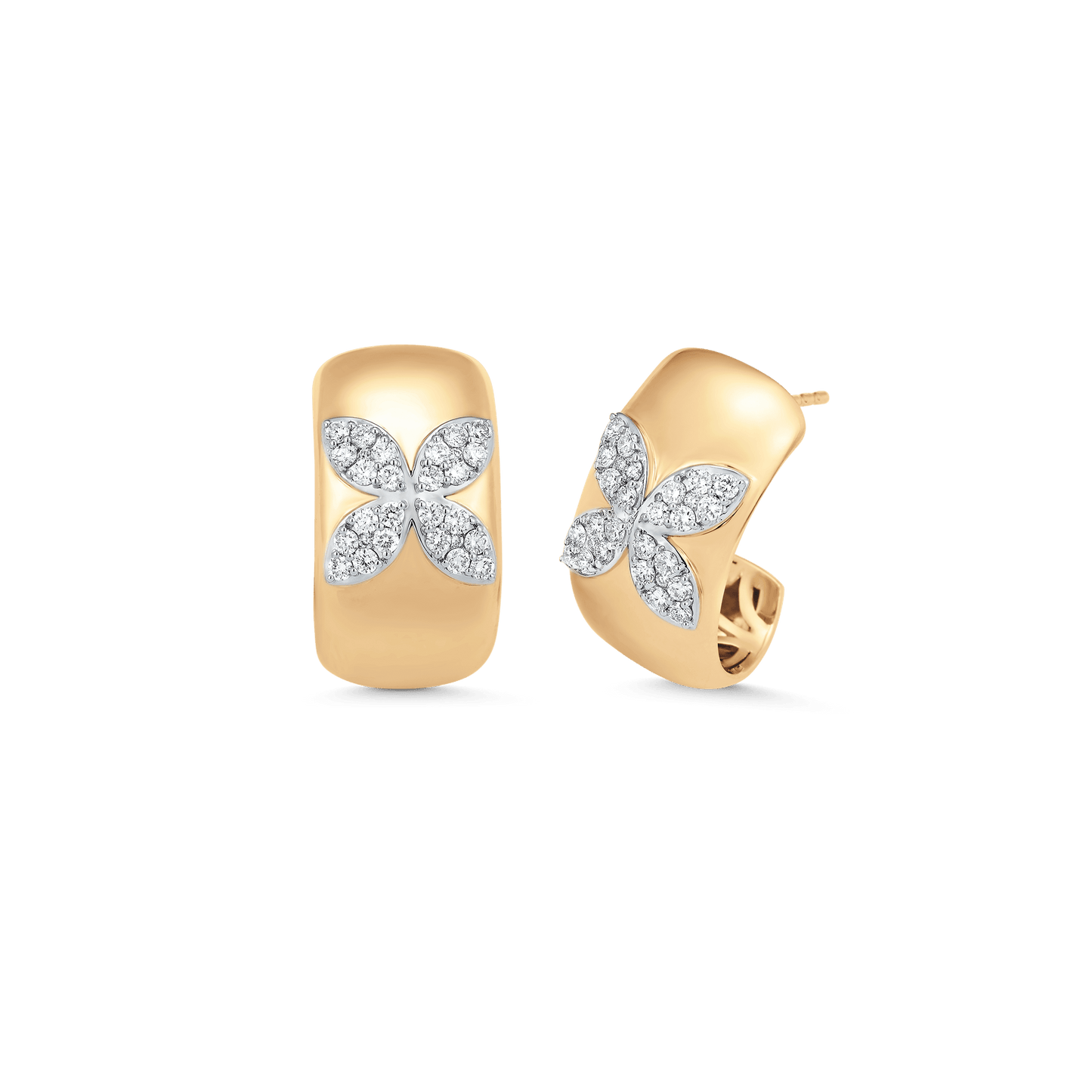 0.73 TCW Round Moissanite Diamond Petite Earrings - farrellouise