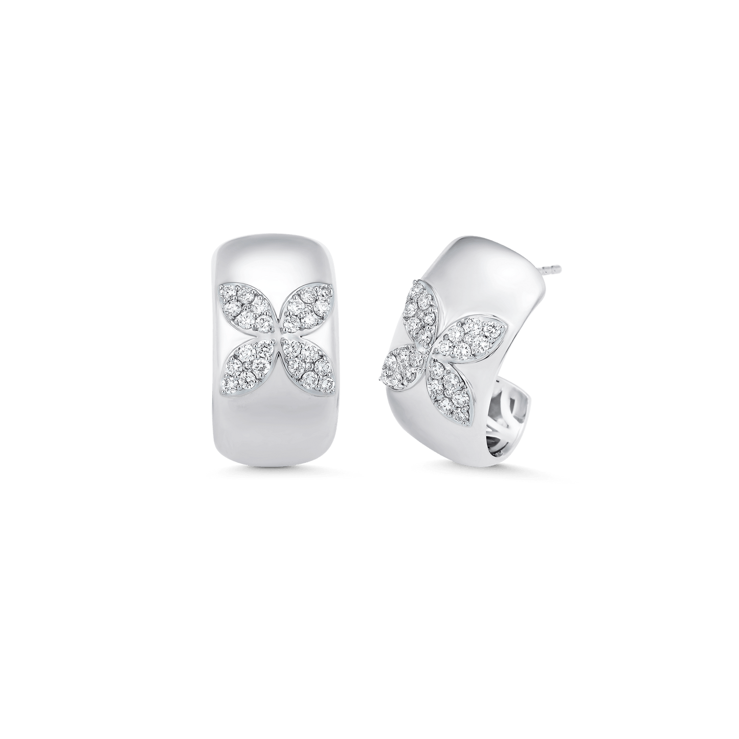 0.73 TCW Round Moissanite Diamond Petite Earrings - farrellouise