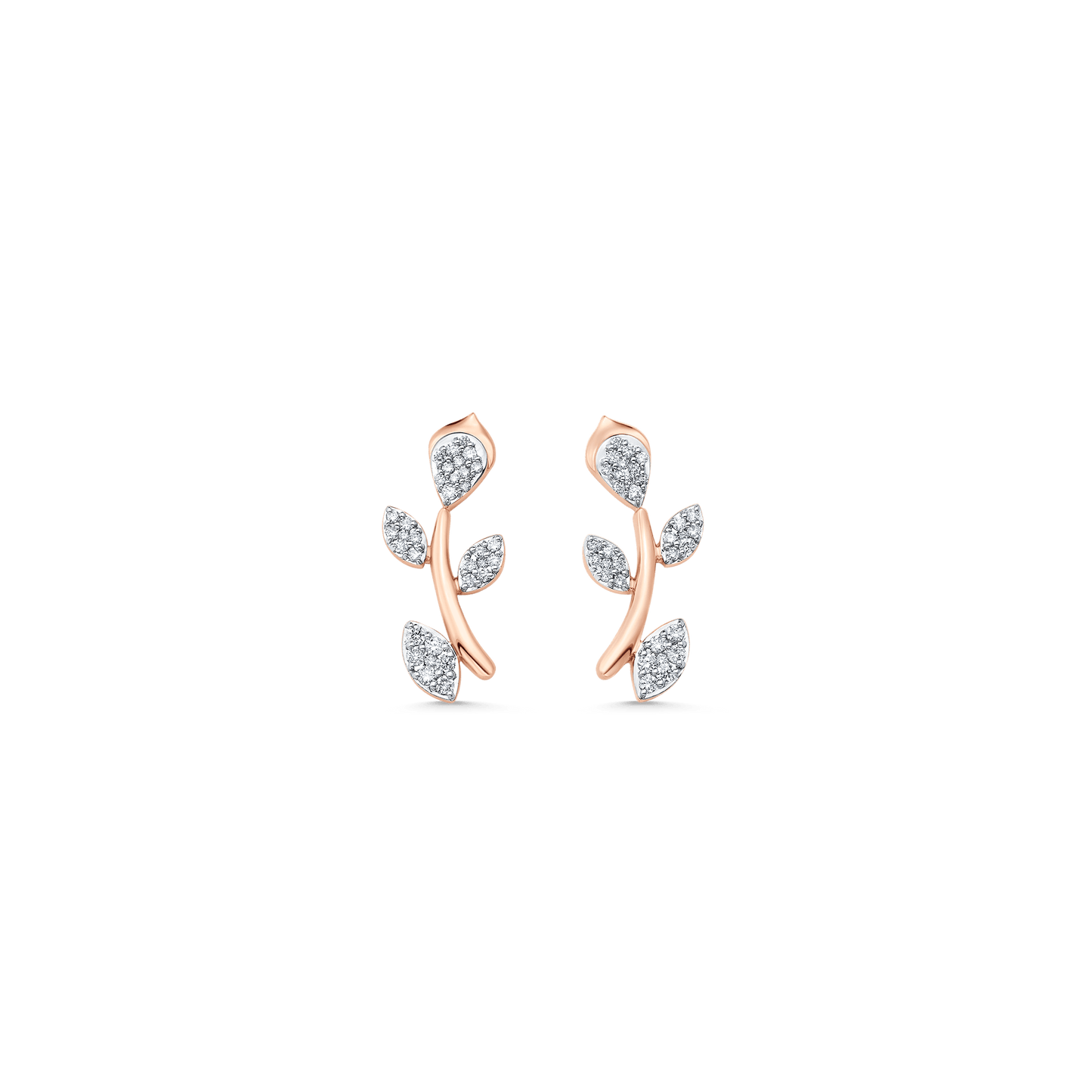 0.22 TCW Round Moissanite Diamond Ear Crawler Earrings - farrellouise