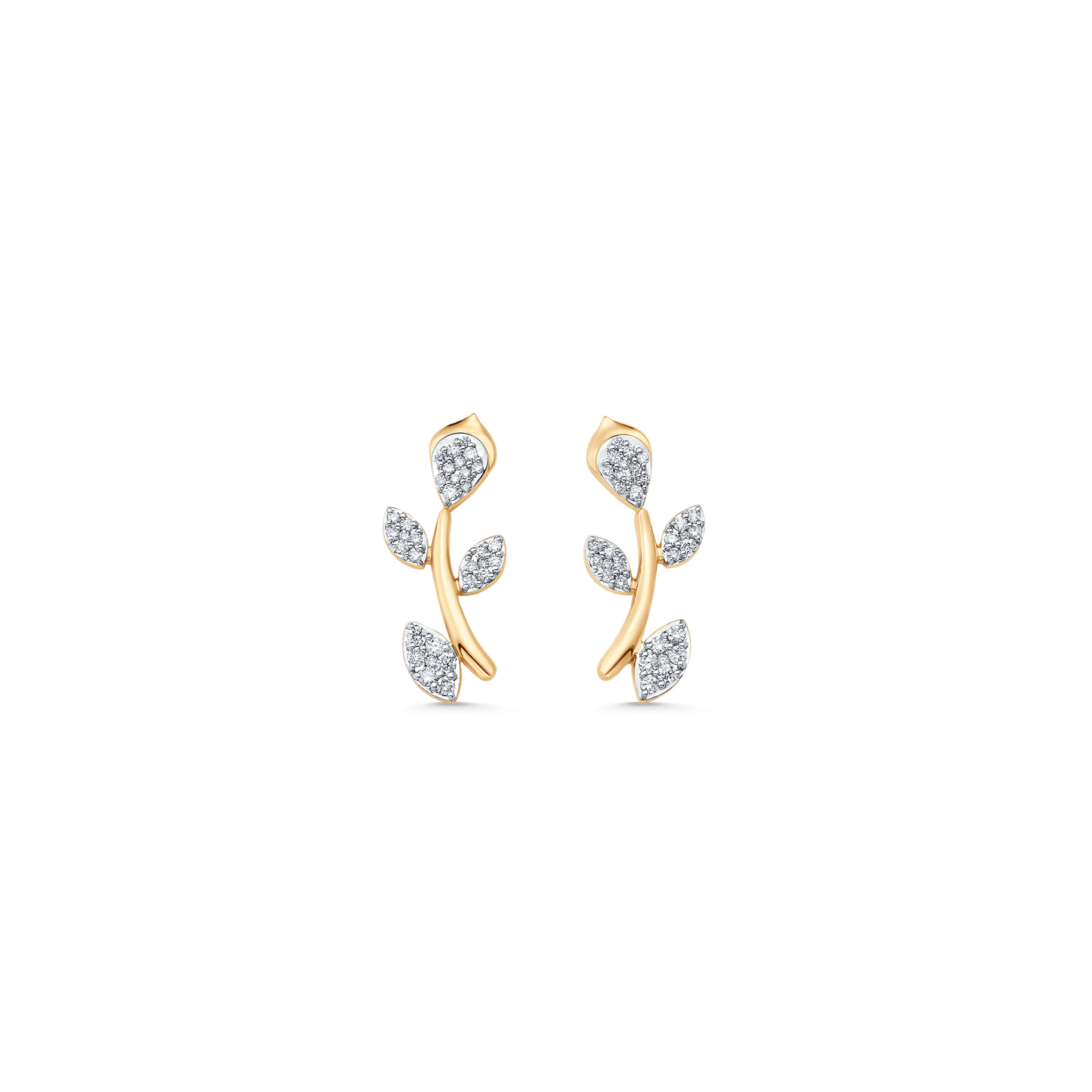 0.22 TCW Round Moissanite Diamond Ear Crawler Earrings - farrellouise