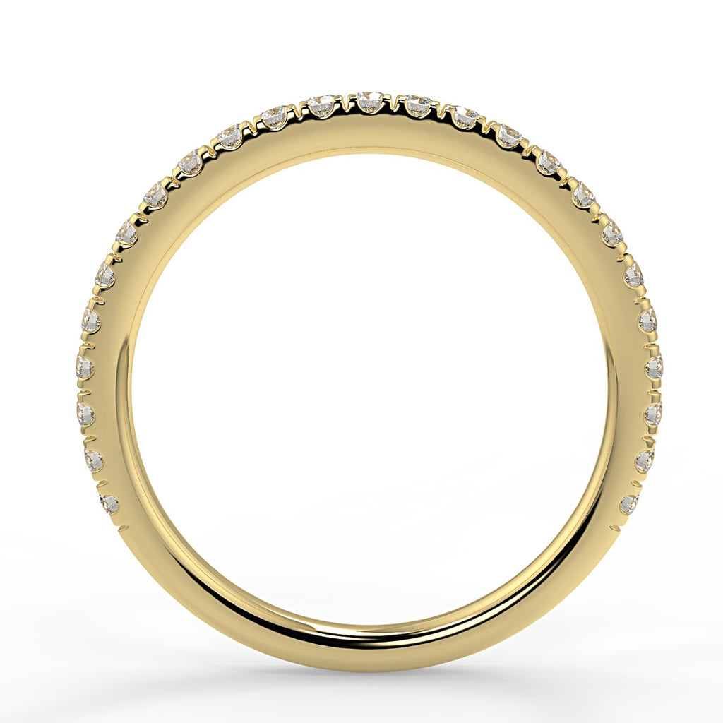 0.26 TCW Round Moissanite Half Eternity Wedding Band - farrellouise