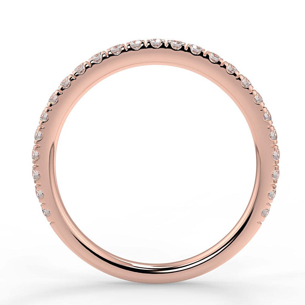 0.26 TCW Round Moissanite Half Eternity Wedding Band - farrellouise