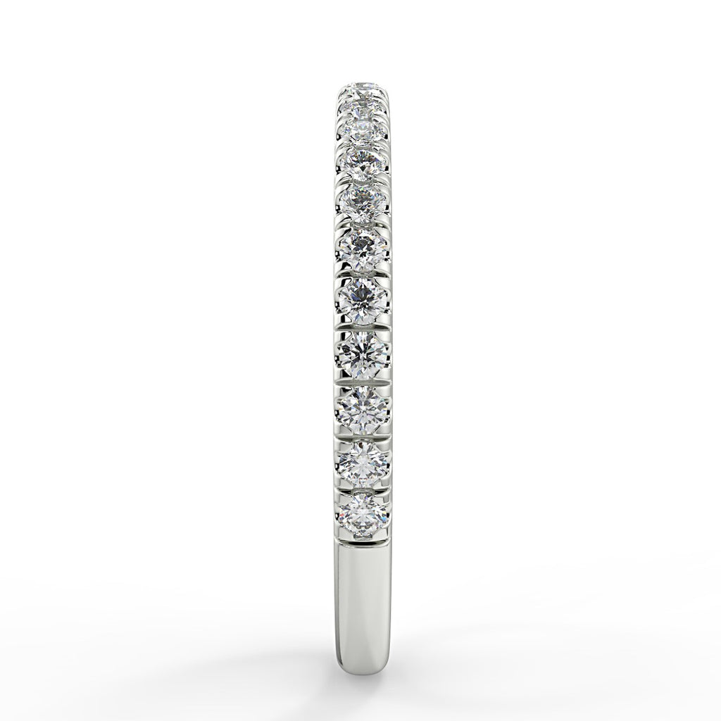 0.26 TCW Round Moissanite Half Eternity Wedding Band - farrellouise
