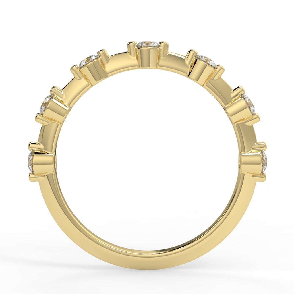 0.28 TCW Round Moissanite Dainty Wedding Band - farrellouise