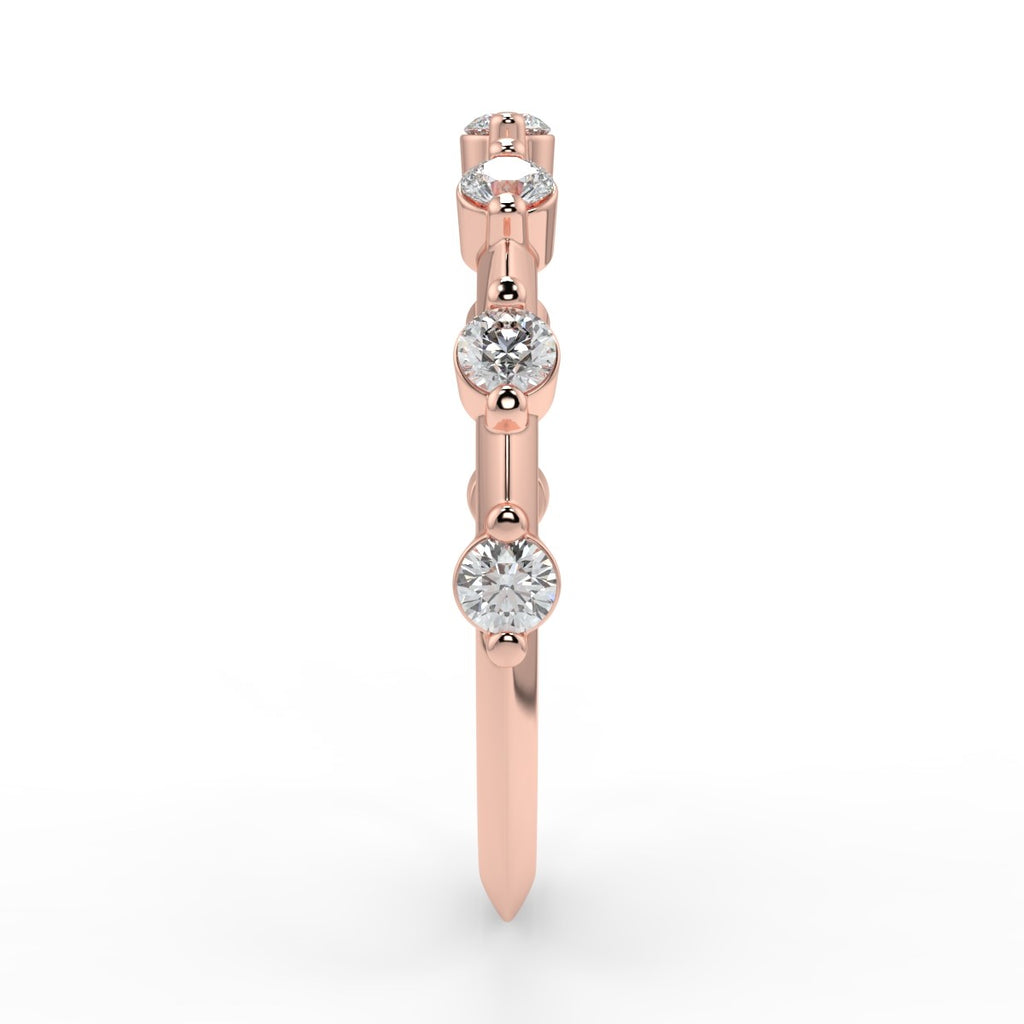 0.28 TCW Round Moissanite Dainty Wedding Band - farrellouise