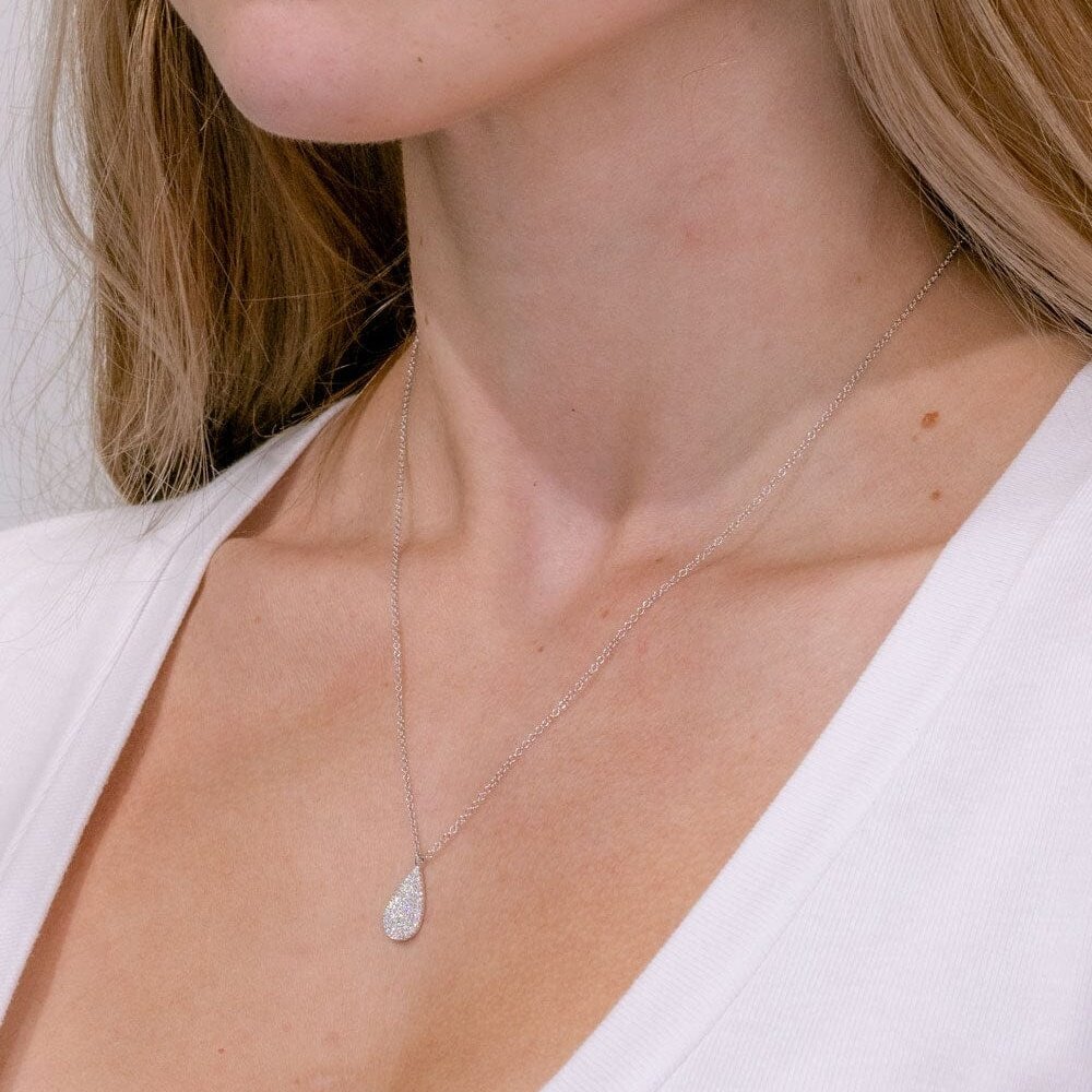 0.19 TCW Pear Moissanite Minimalist Necklace - farrellouise