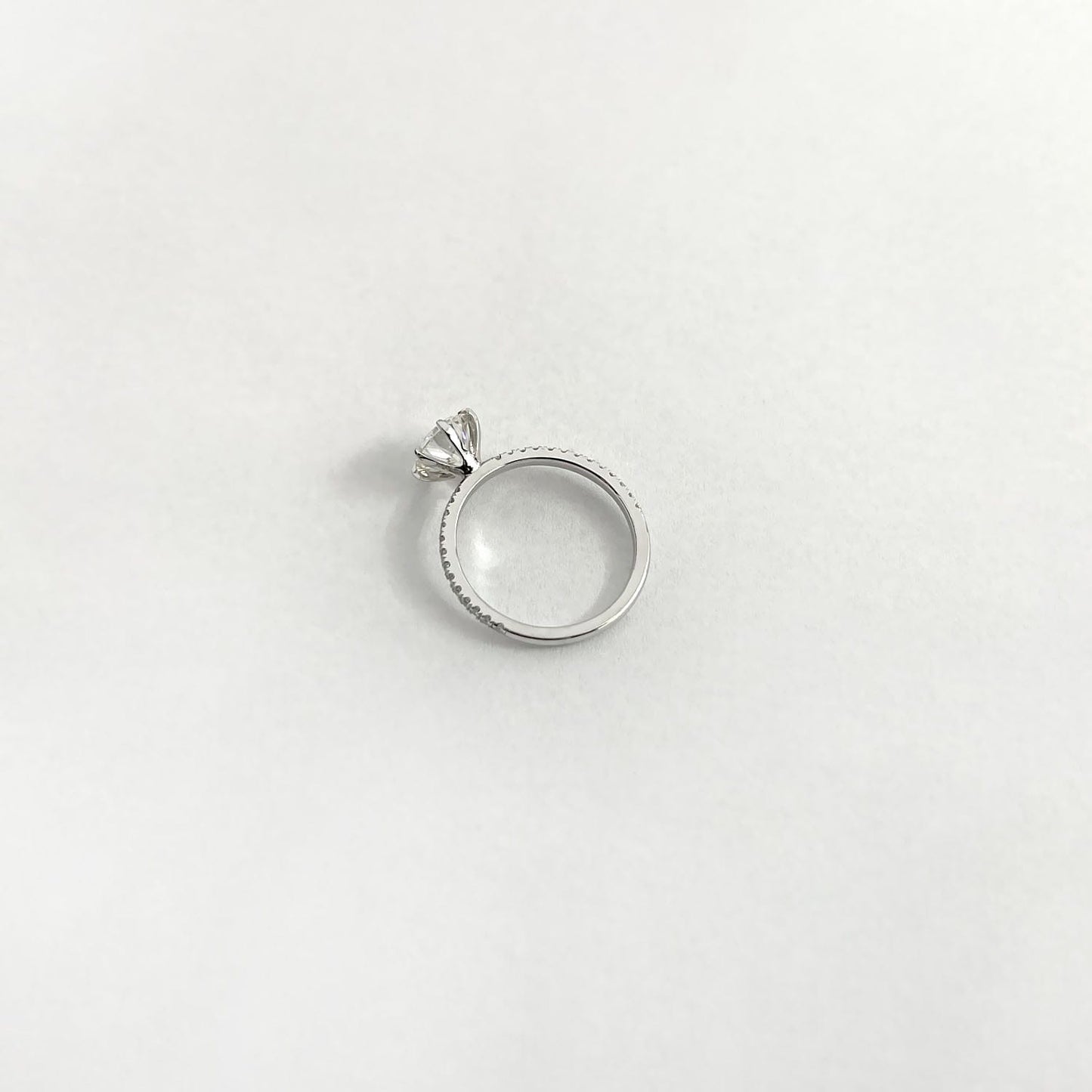 1.20 CT Round Moissanite Pave Setting Engagement Ring - farrellouise