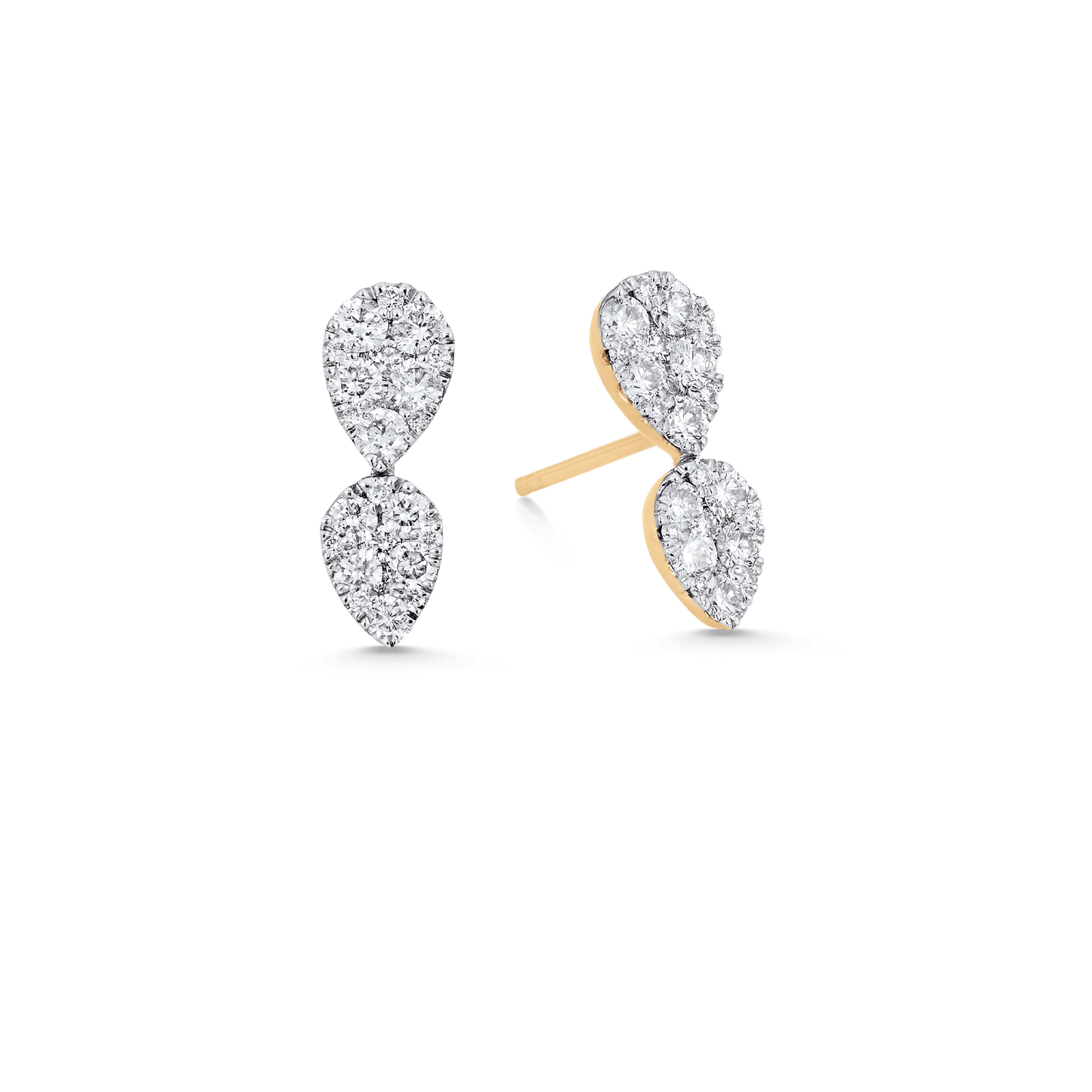 0.72 TCW Round Moissanite Diamond Cluster Earrings - farrellouise