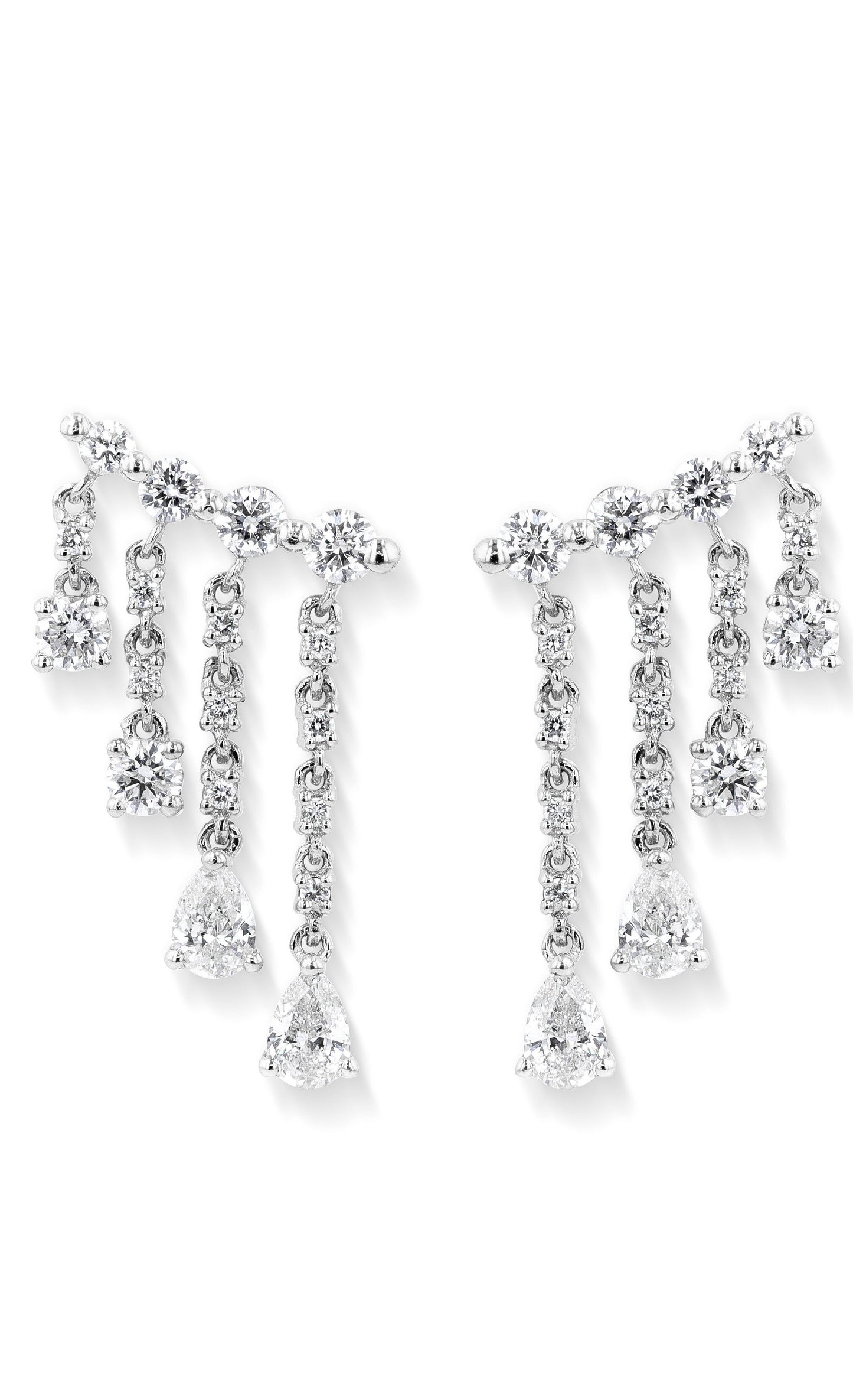 2.34TCW Moissanite Dangle Drop Earrings - farrellouise