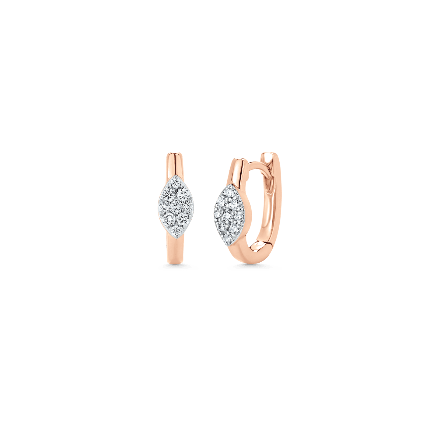 0.17 TCW Round Moissanite Diamond Huggie Earrings - farrellouise
