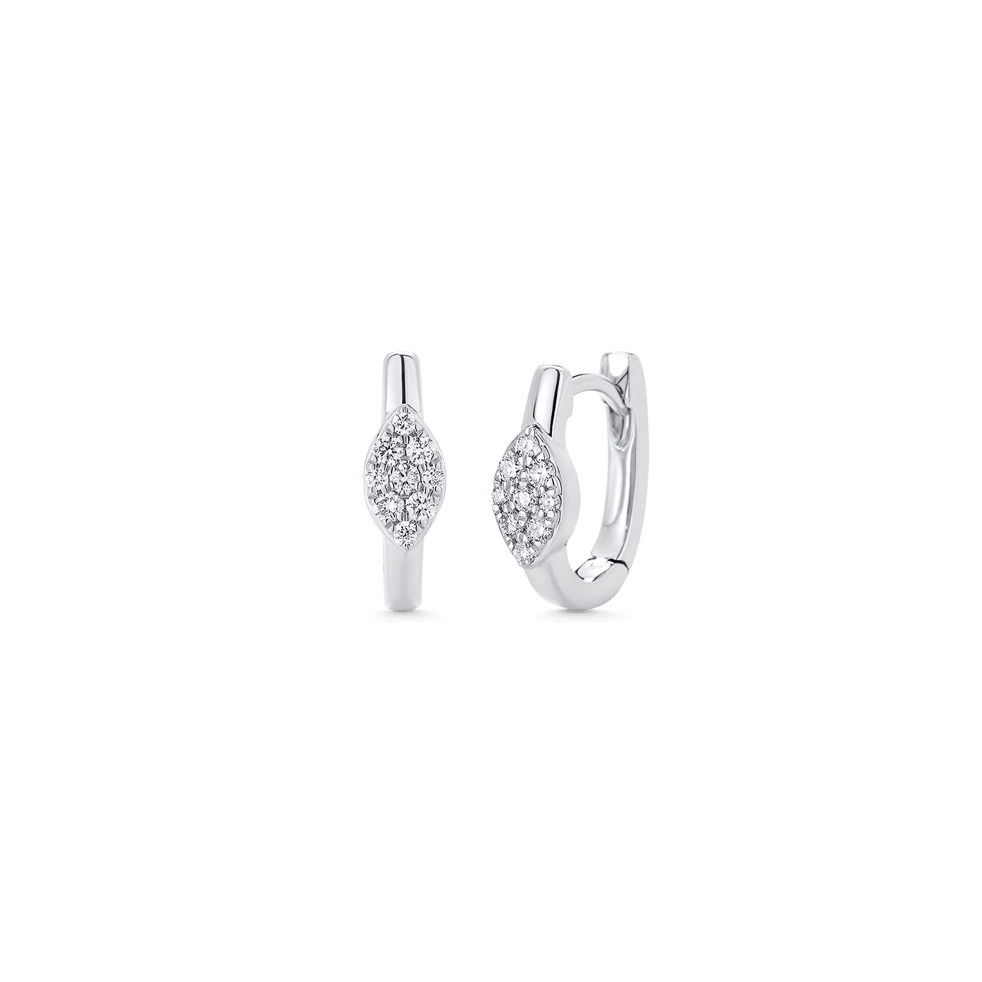 0.17 TCW Round Moissanite Diamond Huggie Earrings - farrellouise