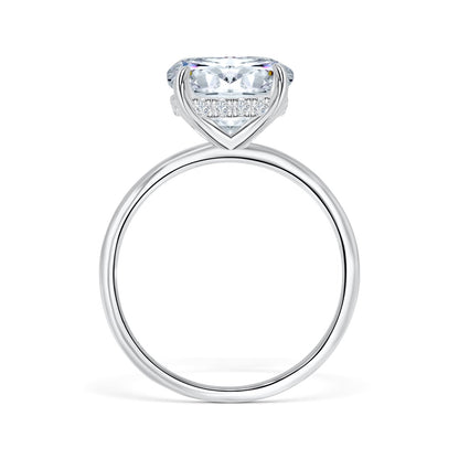 3.0 CT Round Moissanite Hidden Halo Engagement Ring - farrellouise