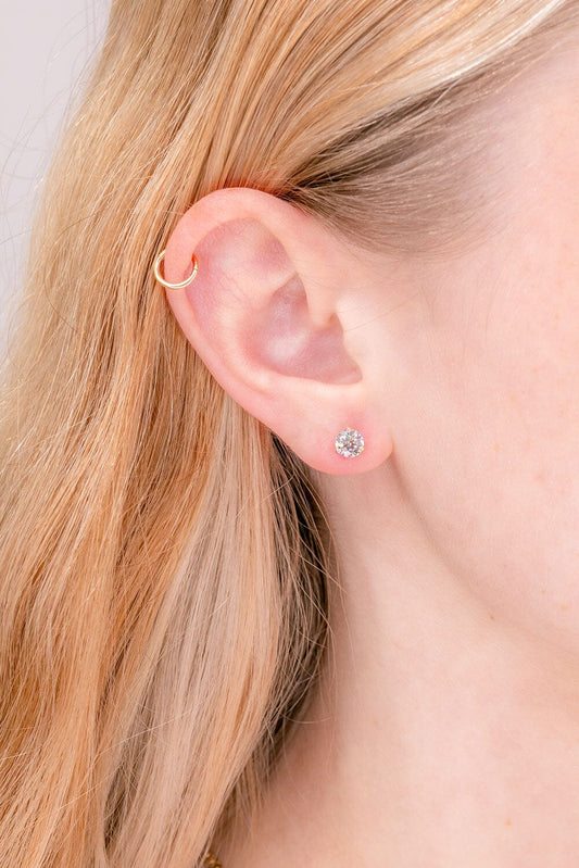 1.0 TCW Round Moissanite Solitaire Stud Earrings - farrellouise