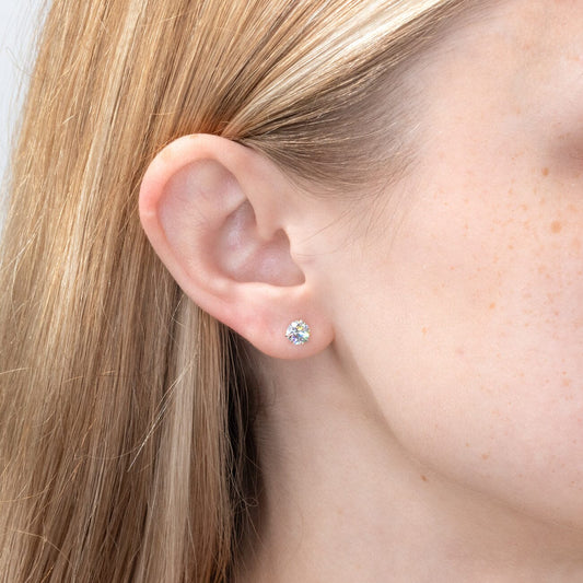 1.05 TCW Round Moissanite Stud Earrings - farrellouise