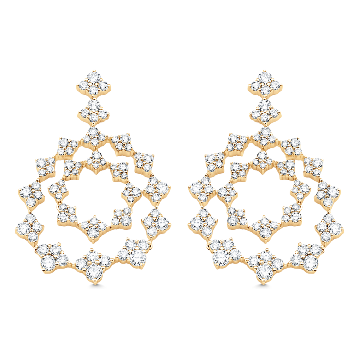 2.62 TCW Round Moissanite Diamond Drop Earrings - farrellouise