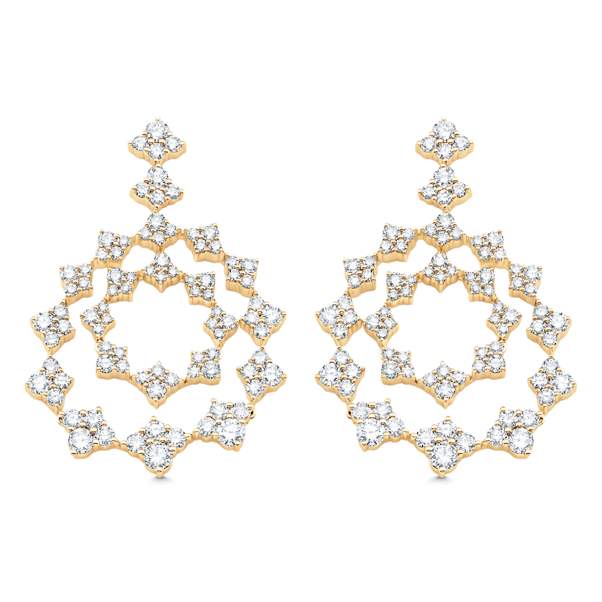 2.62 TCW Round Moissanite Diamond Drop Earrings - farrellouise