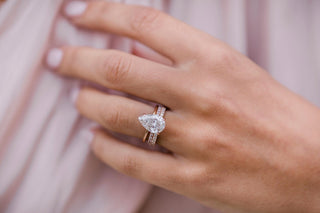 3.20 CT Pear Solitaire Moissanite Engagement Ring - farrellouise