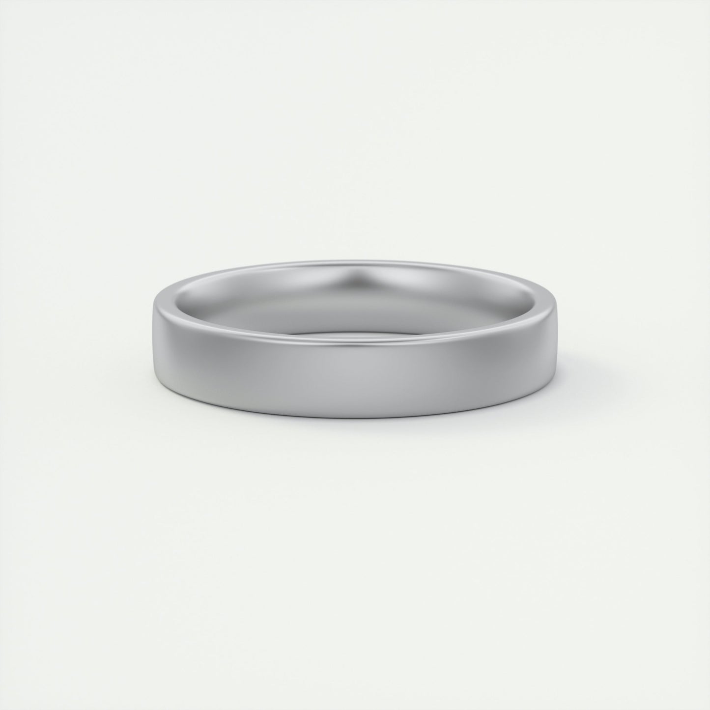 Satin-Finish Classic White Gold Men's Band - farrellouise