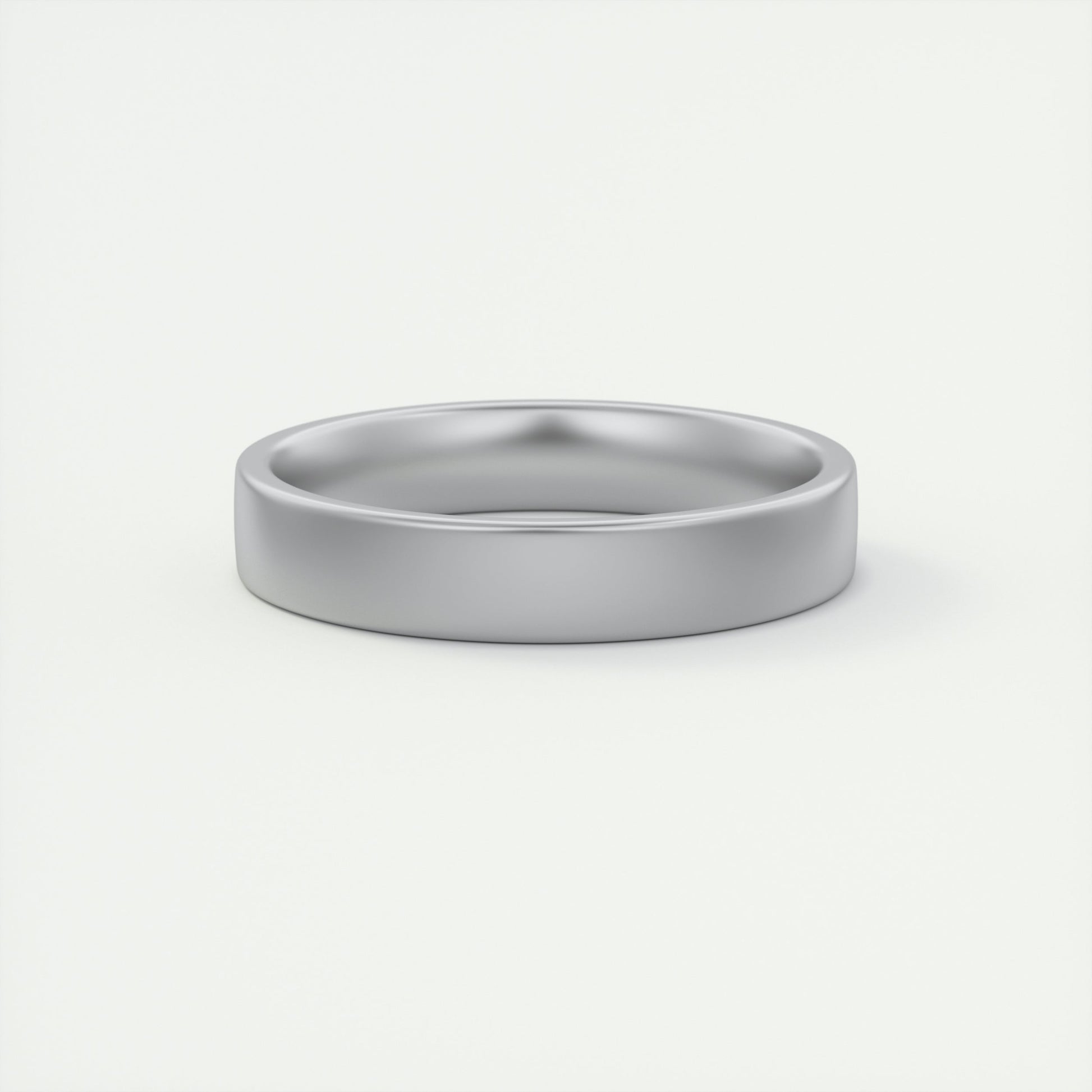 Satin-Finish Classic White Gold Men's Band - farrellouise