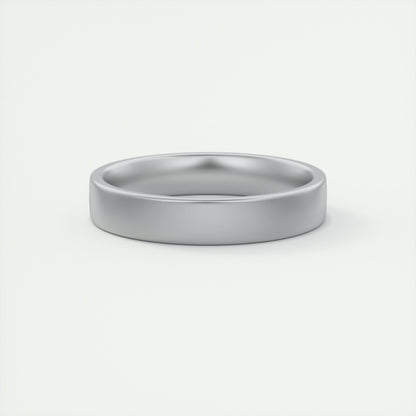 Satin-Finish Classic White Gold Men's Band - farrellouise