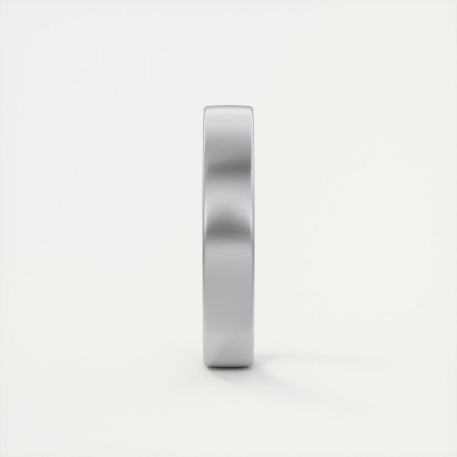 Satin-Finish Classic White Gold Men's Band - farrellouise