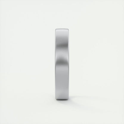 Satin-Finish Classic White Gold Men's Band - farrellouise