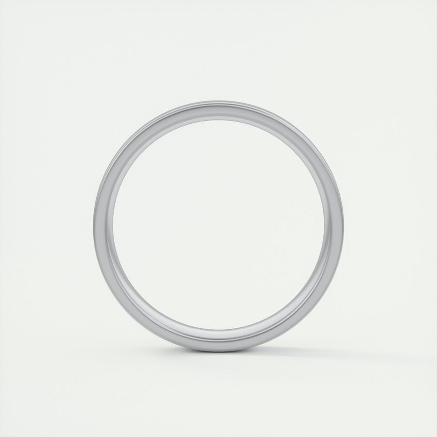 Satin-Finish Classic White Gold Men's Band - farrellouise