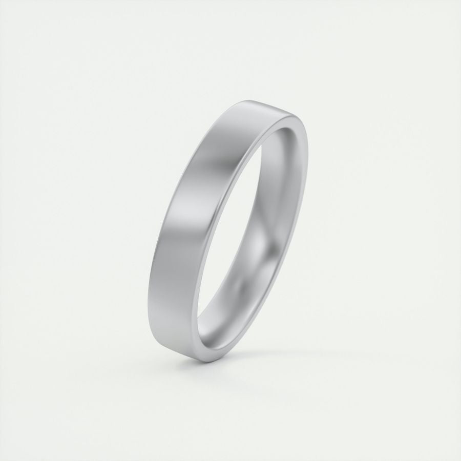 Satin-Finish Classic White Gold Men's Band - farrellouise