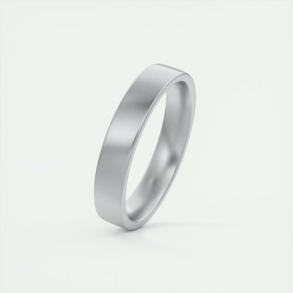 Satin-Finish Classic White Gold Men's Band - farrellouise