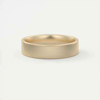 Classic Satin-Finish Yellow Gold Men's Band - farrellouise