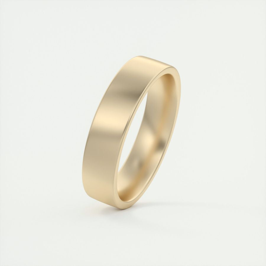 Classic Satin-Finish Yellow Gold Men's Band - farrellouise