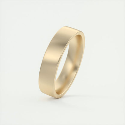 Classic Satin-Finish Yellow Gold Men's Band - farrellouise