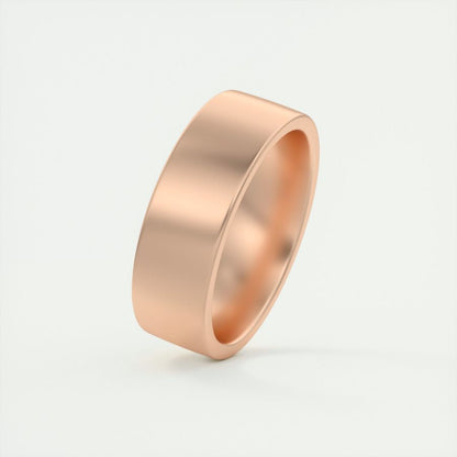 Satin-Finish Rose Gold Regular Men's Band - farrellouise