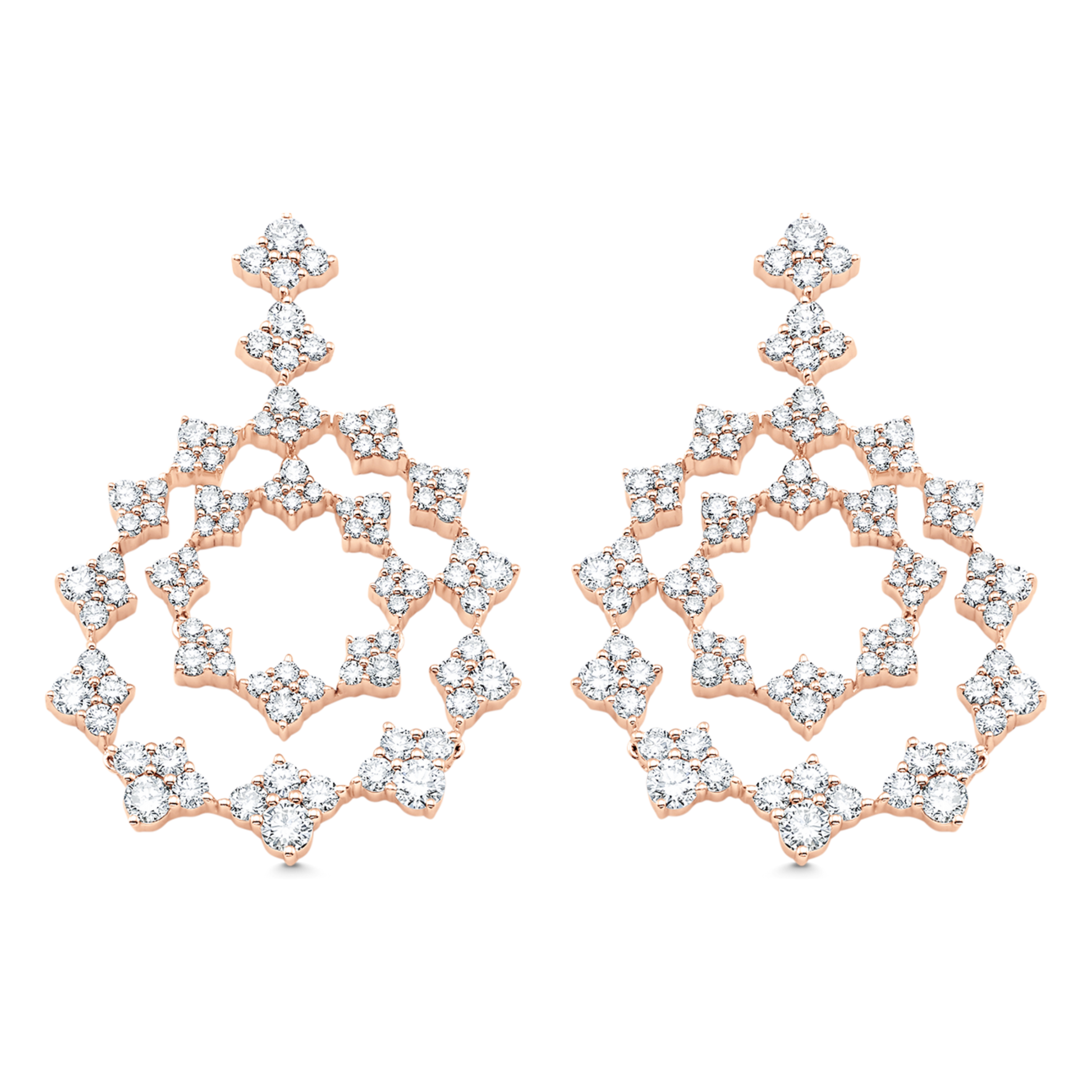 2.62 TCW Round Moissanite Diamond Drop Earrings - farrellouise
