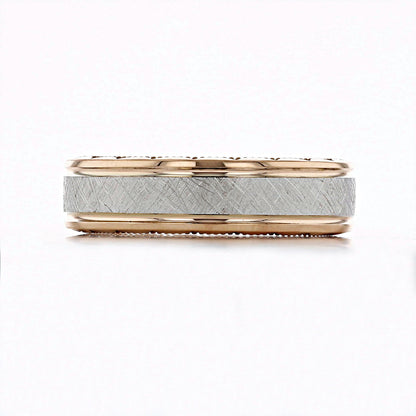 Satin Scratch Finish Classic Men's Band - farrellouise