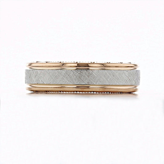 Satin Scratch Finish Classic Men's Band - farrellouise