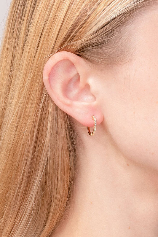 0.26 TCW Round Moissanite Hoops Earrings - farrellouise