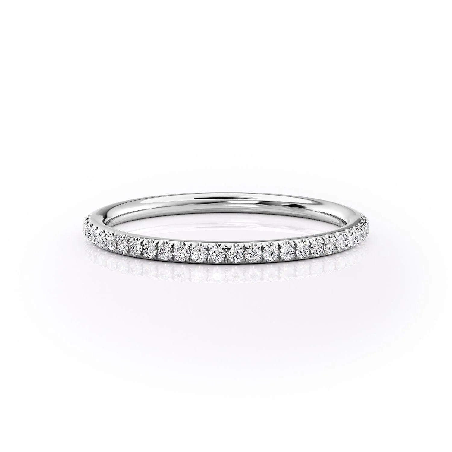 0.15 TCW Round Moissanite Full Eternity Wedding Band - farrellouise
