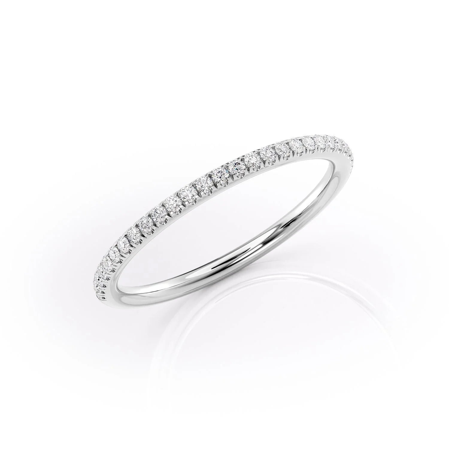 0.15 TCW Round Moissanite Full Eternity Wedding Band - farrellouise