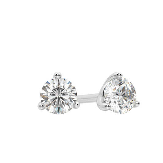 0.50 TCW-1.0 TCW Round Cut Moissanite Solitaire Stud Earrings - farrellouise