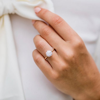 2.10 CT Round Solitaire Moissanite Engagement Ring - farrellouise